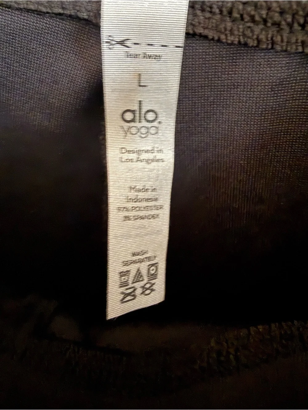 ALO Yoga Chocolate Charcoal Velour Jogger/Track Pants Tall Girl Friendly Sz L